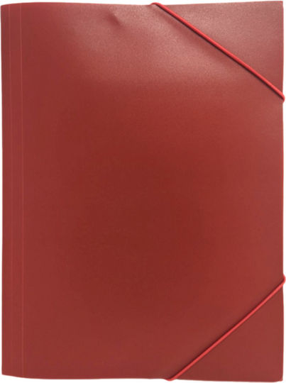 Justnote Φάκελος Πλαστικός Λάστιχο Χαρτί A4 24x32cm 38506 1 Τεμάχιο Κόκκινο