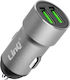 Linq Car Charger Double Usb Output 12w Silver