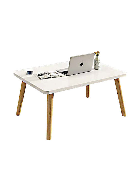 Rectangular Coffee Table Wooden White L80xW42xH42cm