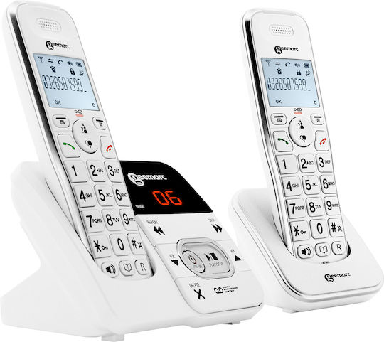 Geemarc Senior Landline Telephone Amplidect 2951 Wireless Dual Handset White