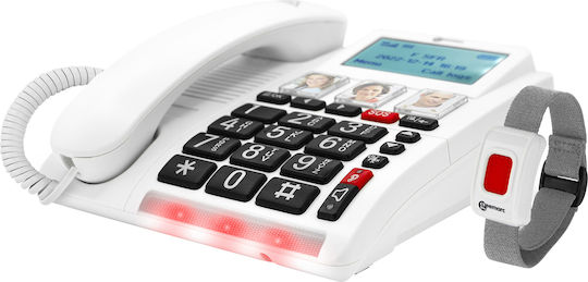 Geemarc CL9000 Telefon Fix De Birou Pentru Persoane Vârstnice Alb CL9000_WH_VDE