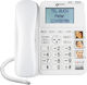 Telefon amplificat pentru seniori Geemarc 50db, butoane mari, Geemarc Cl595, alb
