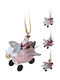 Airplane & Santa Claus Ornament 3 designs 9cm