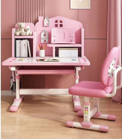 Kids Desk Pink 80x60x109cm