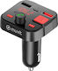 Muvit Bluetooth FM Transmitter Car Charger USB USB-C Port Black