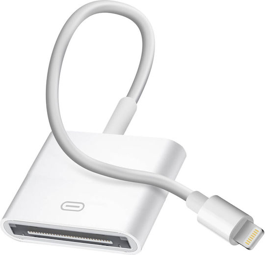 Lightning-auf-30-Pin-Ladekabel-Adapter Weiß