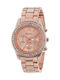 PS Silver Women's Watch with Pink Gold Metal Bracelet