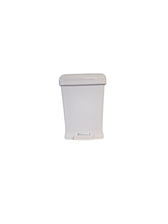 Viopsyctr Coș de Gunoi Plastic cu Pedală Alb 38lt 1buc