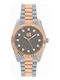 Visetti City Link Crystals Damen Uhr mit Gold Metallarmband
