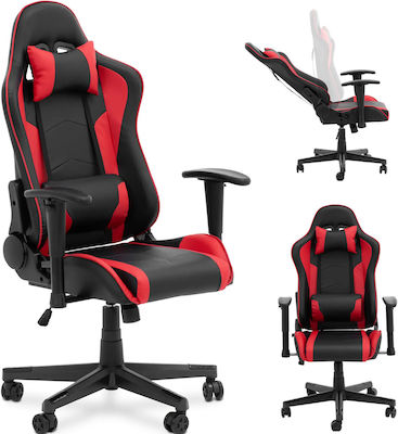 Scaun Gaming Din piele ecologică cu Brațe Reglabile Negru / Roșu