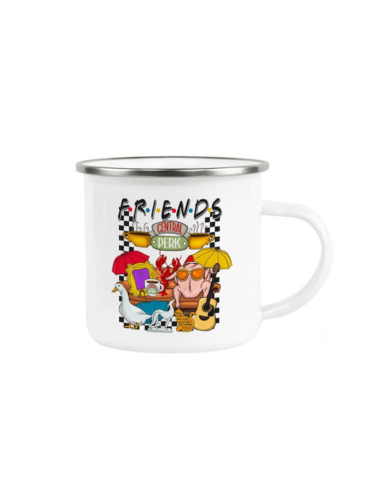 Koupakoupa Becher Metallisch Weiß 360ml