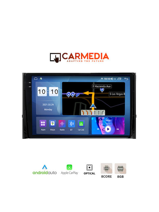 Carmedia Автомобилна Аудио Система (Блутут/USB/WiFi/GPS/Apple-Carplay/Android-Auto) с Тъчскрийн 9.5"