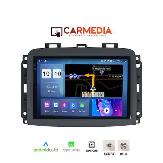 Carmedia Sistem Audio Auto pentru Fiat 500L 2012+ (Bluetooth/USB/WiFi/GPS/Apple-Carplay/Android-Auto) cu Ecran Tactil 10.36"