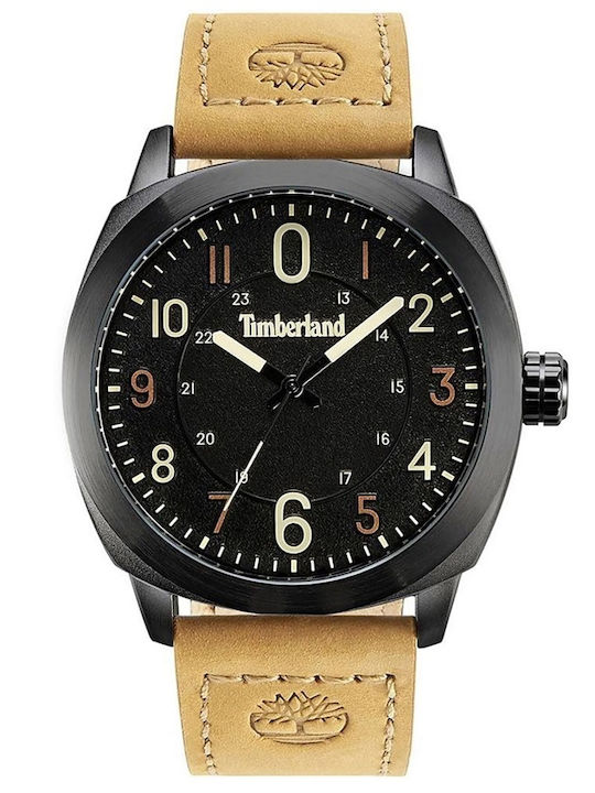 Timberland CillicotheZ Men's Watch 46mm Battery with Beige Leather Strap