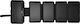 Sandberg 5-Panel Solar Power Bank 27000mAh with 2 USB-A Ports and USB-C Port Black