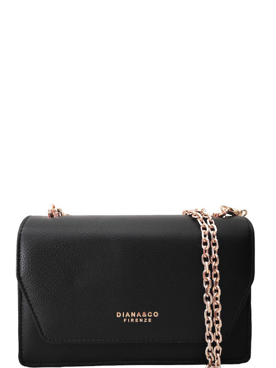 Mini Black Bag with Gold Chain