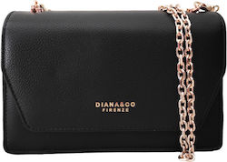 Mini-Schwarze Tasche mit Goldkette