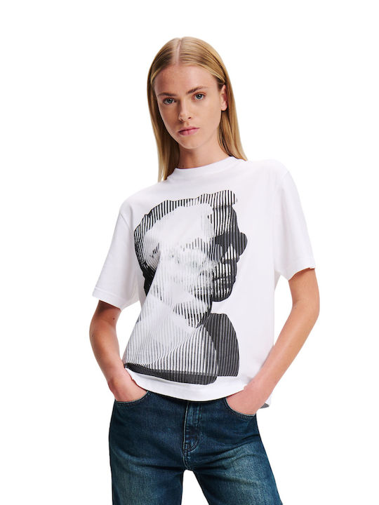 Karl Lagerfeld Damen T-shirt White