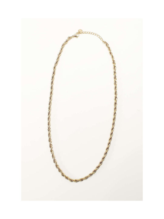 Luigi Chain Neck Gold-plated Length 48cm