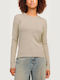 Women's Long Sleeve Sweater Feather Gray