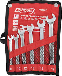 Aw Flat Ring Wrench Set 6pcs/8mm-17-mm
