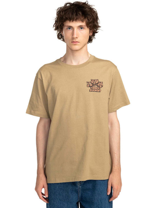 Element Bear T-shirt Bărbătesc cu Mânecă Scurtă Khaki