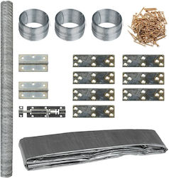 vidaXL Geflügelstall Metallisch M2.68 x P1.9 x H1m 171560