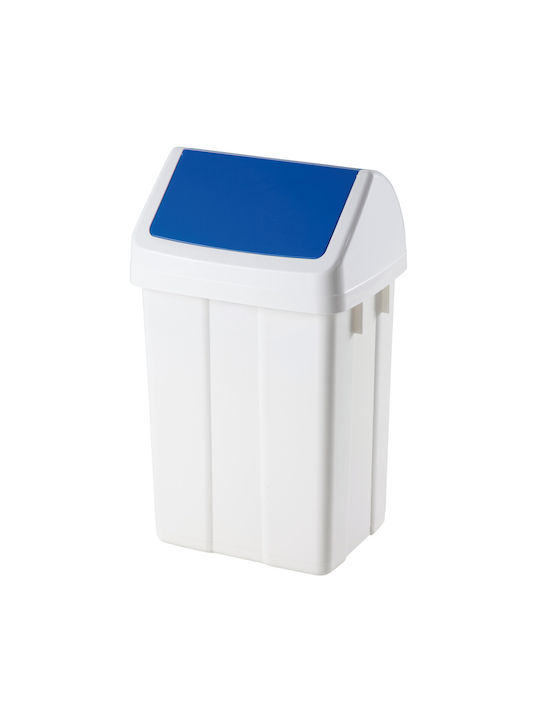 Meva Waste Bin Plastic White-Blue 25lt