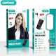 Aerbes AB-15X In-ear Bluetooth Handsfree Ακουστικό Πέτου Μαύρο
