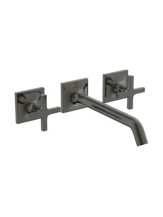 Ideal Standard Set Mischer & Auslauf für Wandmontage für für Waschbecken Gray