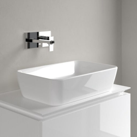 Villeroy & Boch Architectura Επιτοίχιος Επικαθήμενος Νιπτήρας Κεραμικός 60x40.5x15.5cm White Alpin Villeroy & Boch Architectura Επιτοίχιος Επικαθήμενος Νιπτήρας Κεραμικός 60x40.5x15.5cm White Alpin