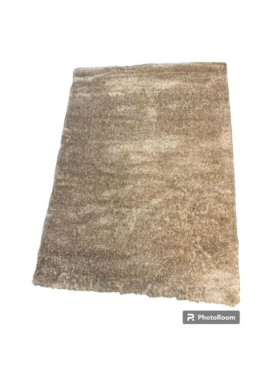 Rug Rectangular Shaggy Brown