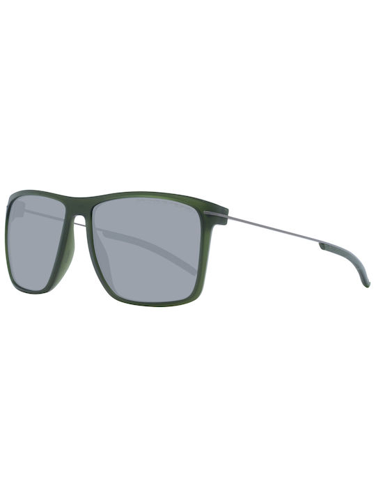 Porsche Design Men's Sunglasses with Green Frame and Gray Lens P8636 C616