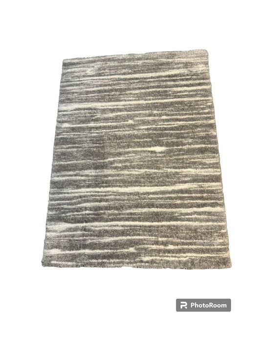 Rug Rectangular Shaggy Gray