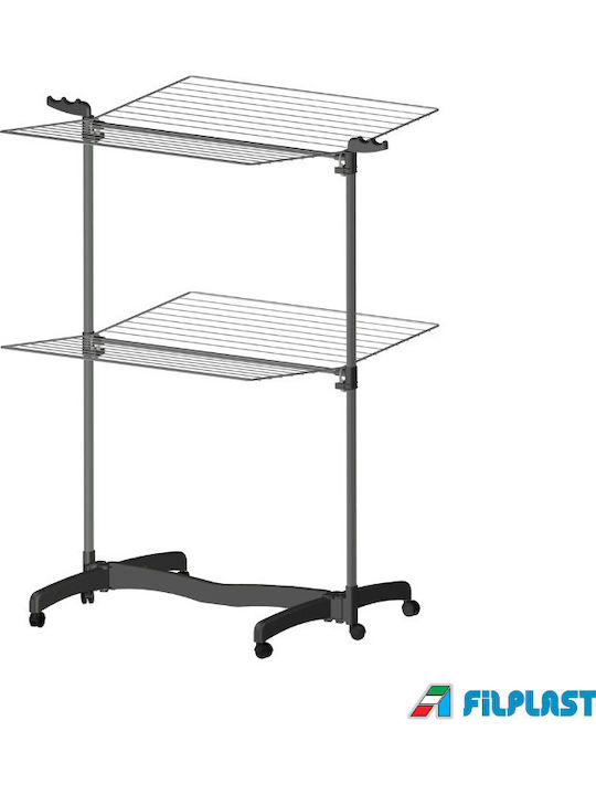 Filplast Aluminum Folding Floor Clothes Drying Rack with Hanging Length 30m