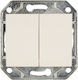 DIL Recessed Wall Switch Starter Two-Way with Frame Ecru