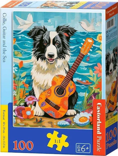 Παιδικό Puzzle Collie, Guitar and the Sea 100pcs Castorland