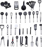 Inox Cooking Utensil Set Black 40pcs