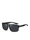 Polareye Men's Sunglasses with Black Plastic Frame and Black Polarized Lens