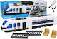 Lean Toys Σετ με Τρενάκι με Ήχο και Φως Passenger Train Turning Tracks για 3+ Ετών