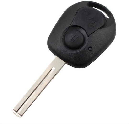 Car Key Shell with Blade with 3 Buttons for Ssangyong