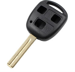 Car Key Shell with Blade with 3 Buttons for Lexus