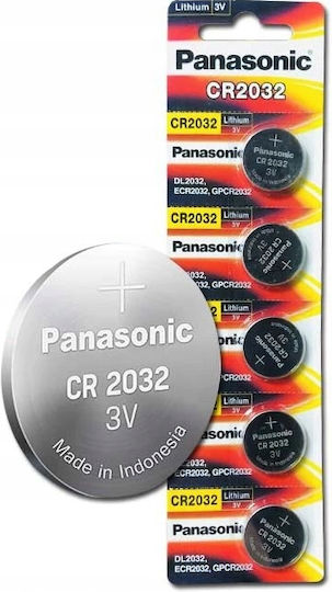 Panasonic Batterien Lithium für Uhren CR2032 3V 5Stück