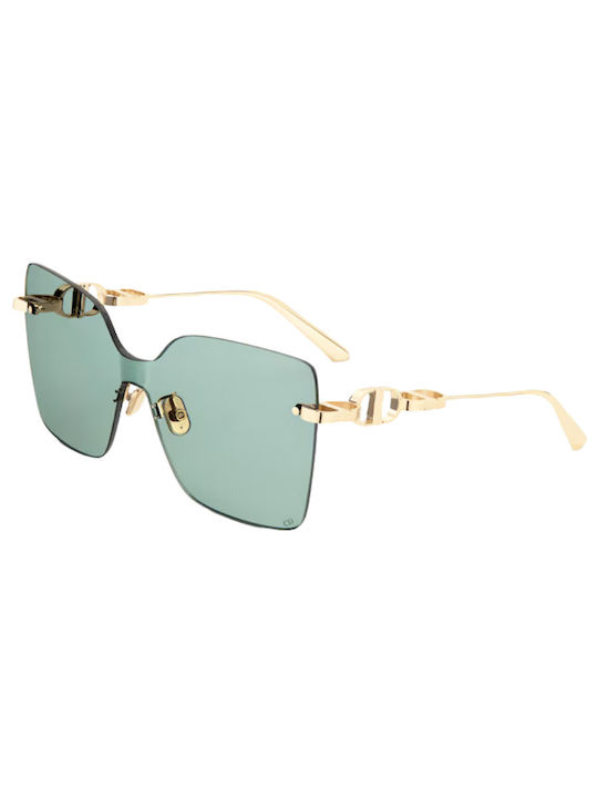 Dior Women's Sunglasses with Gold Metal Frame and Green Lens CD CHAIN M1U B0O0