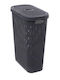 Atmosphera Laundry Basket Plastic 40l with Lid 26.5x46.4x60.5cm Gray