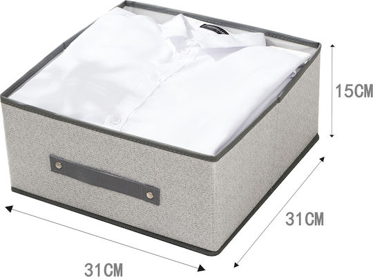 Tpster Stoff-Kleideraufbewahrung-Box in Grau Farbe 31x31x15cm