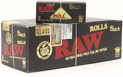 Raw Black Roll Classic King Size Unrefined 3 Μέτρα Κουτι 12 Τεμ