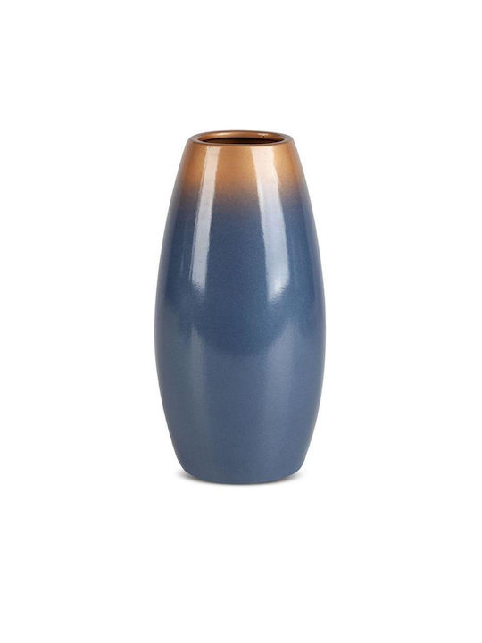 Eurofirany Decorative Vase Nessa Blue 15x15x30cm