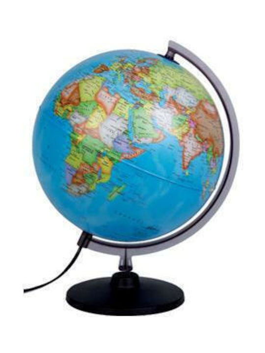 Ydrogeios Illuminated World Globe with Diameter 30cm