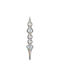 Hanging Stalactite Ornament Glass Transparent 18x3.8cm